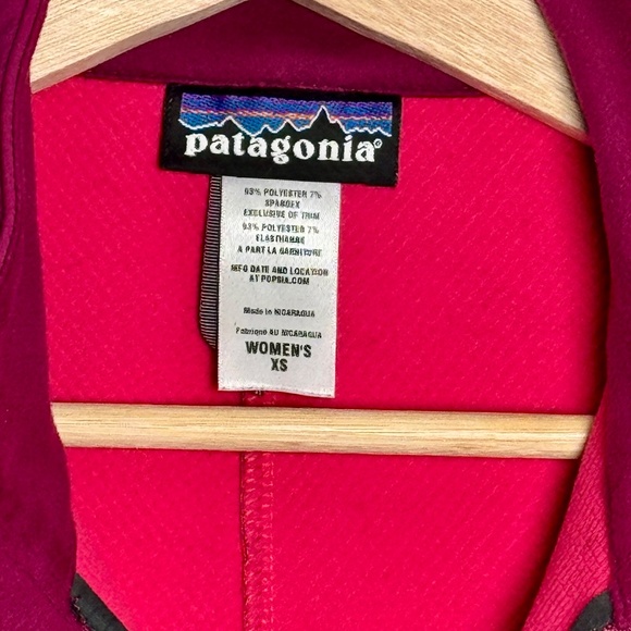 Patagonia Adze Polartec Full Zip Monocromatic Deep Magenta Jacket Sz XS - Picture 4 of 5